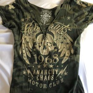 Camo colored tee -rebel saints